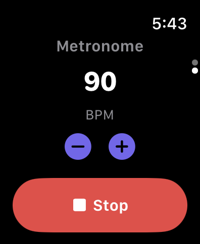 RepLog Watch Metronome Active Controls
